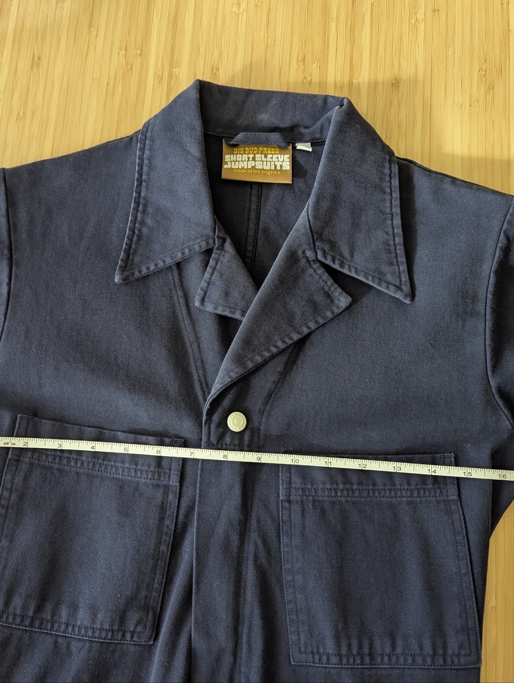$110 Big Bud Press Navy Short-Sleeve Jumpsuit - Picture 3 of 4